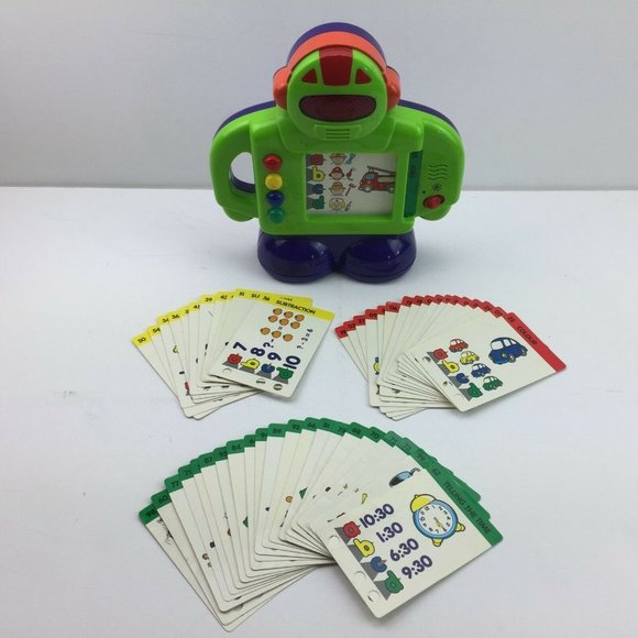 Green Robot Kid Toy Game Educational Learning Math Seasons Time Phonics Sorting - Picture 1 of 12